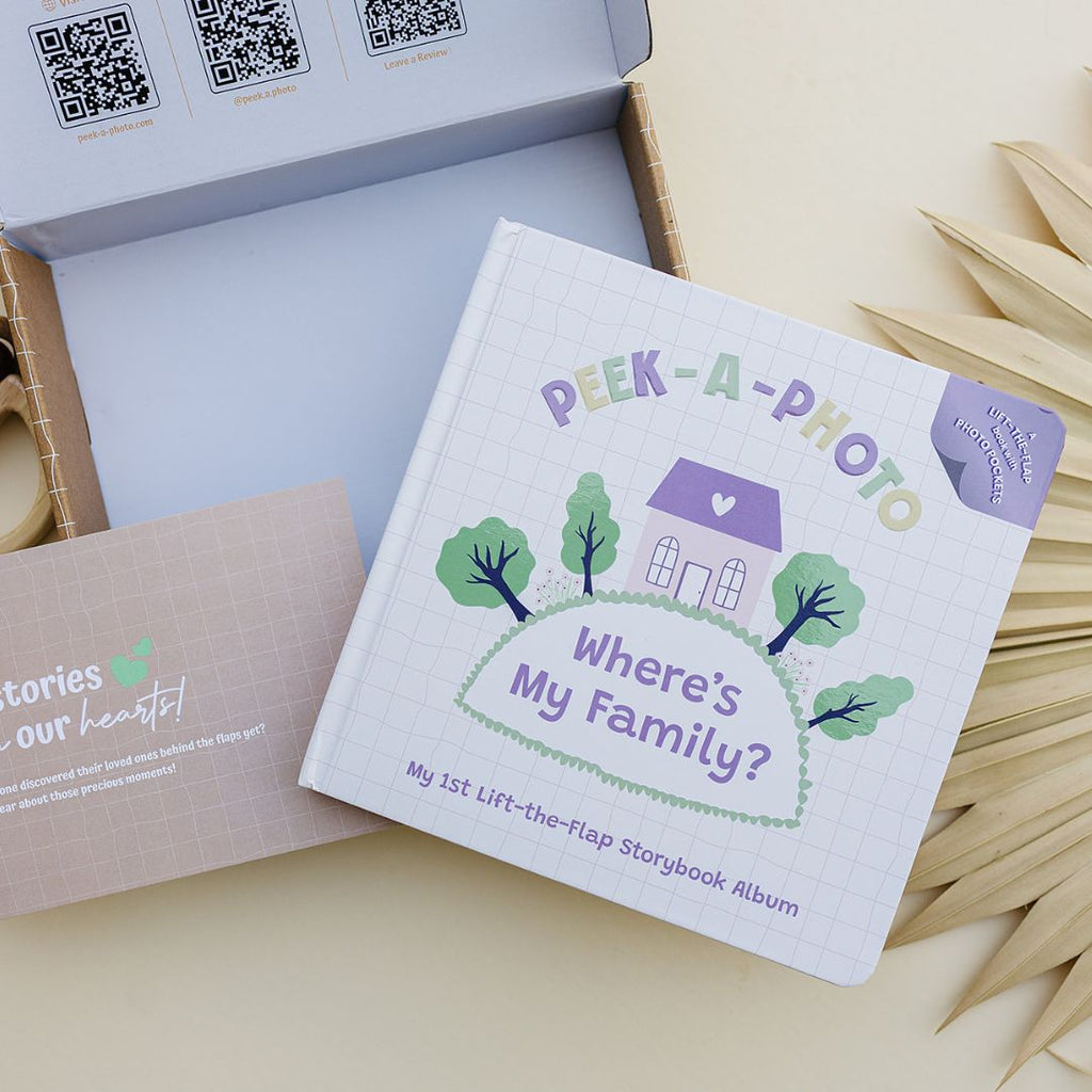 Peek-A-Photo 'Where's My Family?' | Personalized Lift-the-Flap Baby Photo Book