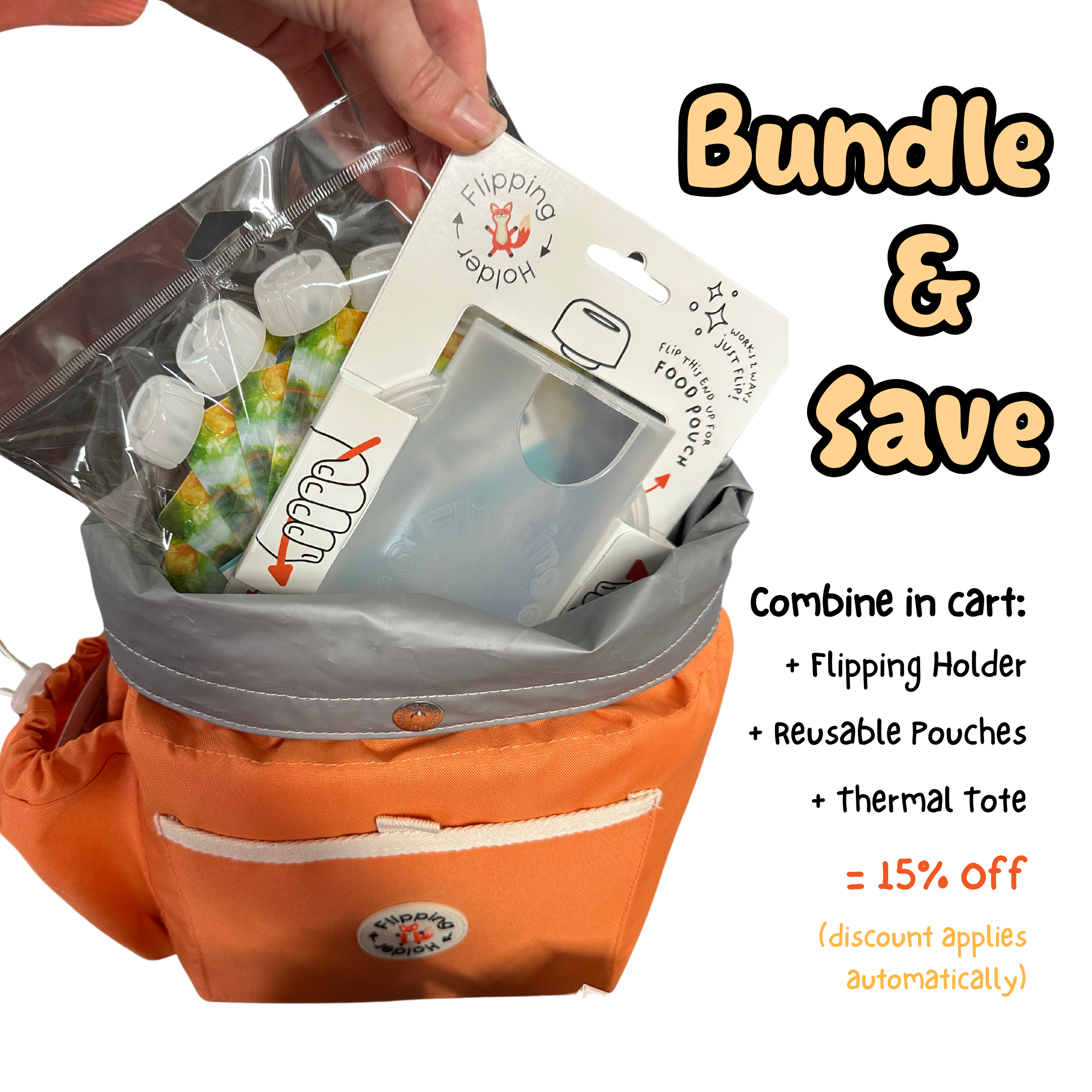 Insulated Baby Snack Tote with Bottle Pocket | Stroller Bag for On-the-Go Feeding