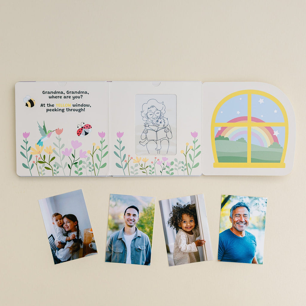 Peek-A-Photo 'Where's My Family?' | Personalized Lift-the-Flap Baby Photo Book