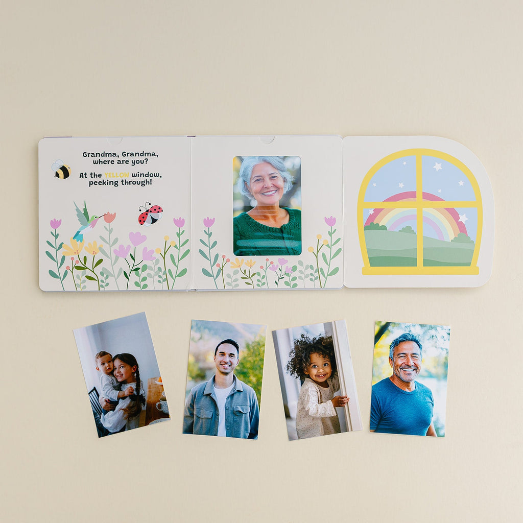 Peek-A-Photo 'Where's My Family?' | Personalized Lift-the-Flap Baby Photo Book
