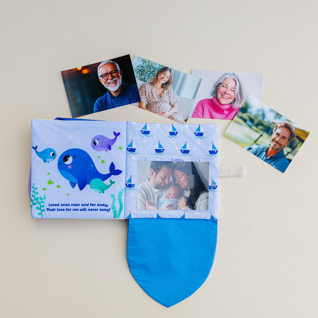 Peek-A-Photo 'I Love You!' | Soft Personalized Baby Photo Cloth Book | Lift-the-Flap