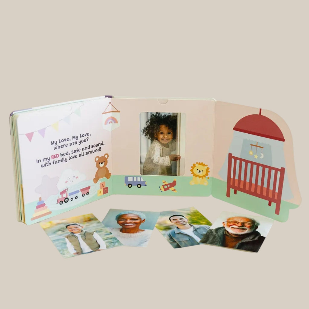 Peek-A-Photo 'Where's My Family?' | Personalized Lift-the-Flap Baby Photo Book