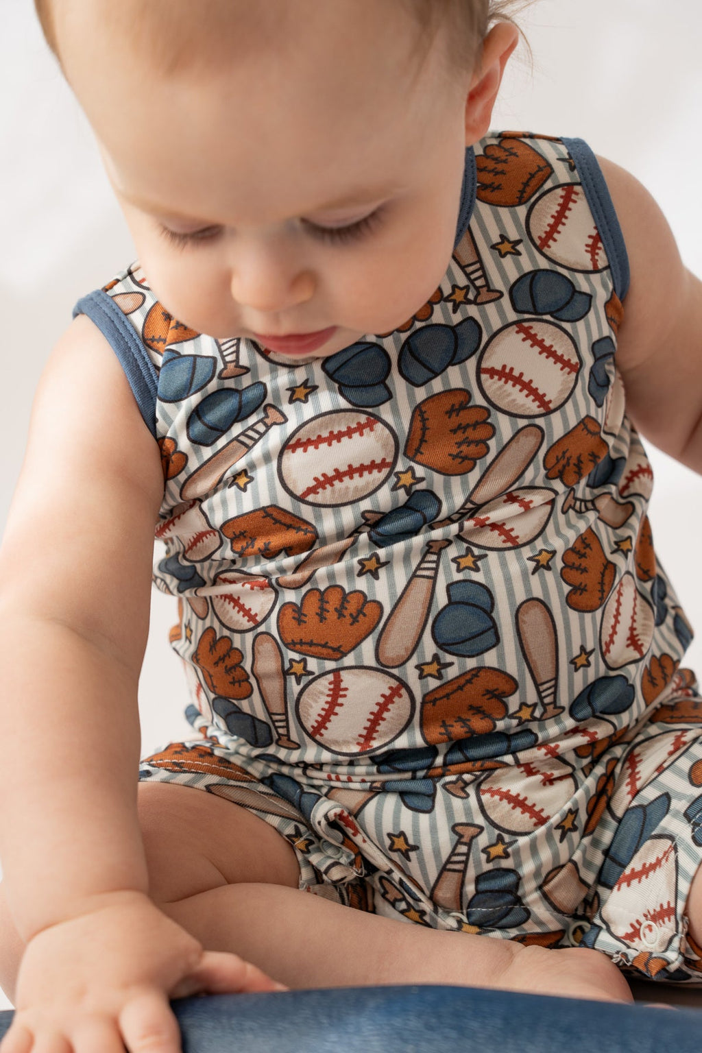 Baby Baseball Romper | Soft Bamboo Shorty Tank Romper for Boys & Girls