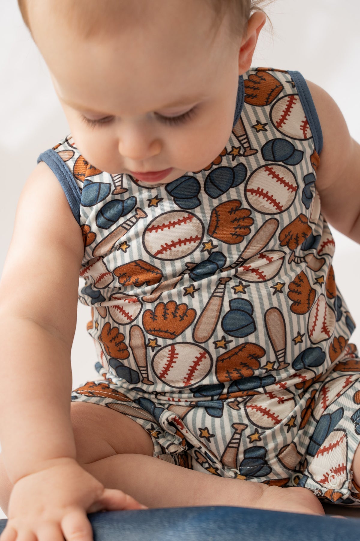 Baby Baseball Romper | Soft Bamboo Shorty Tank Romper for Boys & Girls