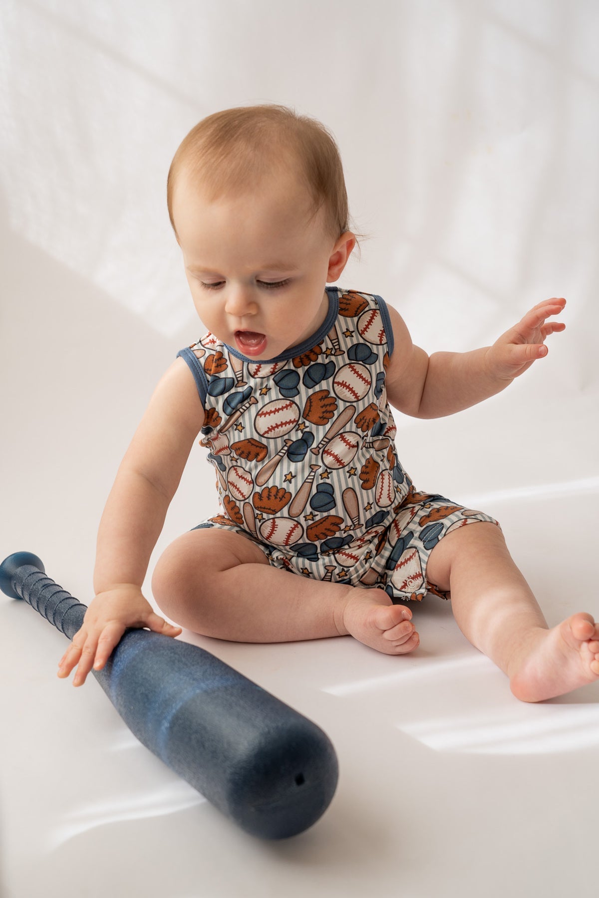 Baby Baseball Romper | Soft Bamboo Shorty Tank Romper for Boys & Girls