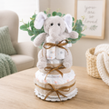 Wild About Baby Diaper Cake | Two-Tier Baby Shower Gift Basket