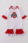 Girls Glitter Ruffle Romper | Sparkly Baby & Toddler Romper for Special Occasions
