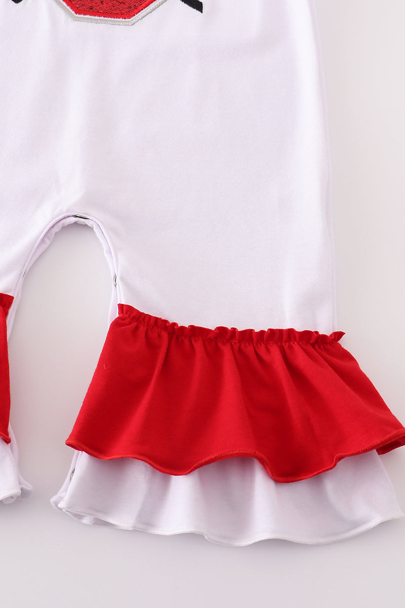 Girls Glitter Ruffle Romper | Sparkly Baby & Toddler Romper for Special Occasions