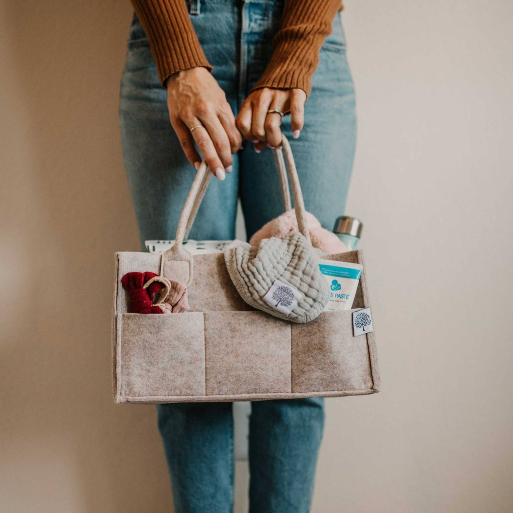 Felt Diaper Caddy Organizer | Portable Nursery Caddy Trusted by 14,000+ Moms
