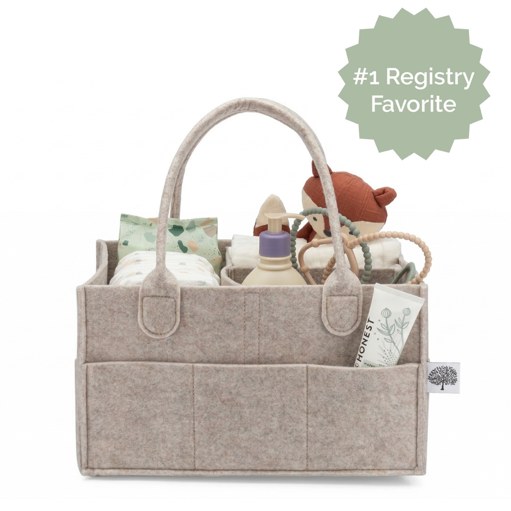 Felt Diaper Caddy Organizer | Portable Nursery Caddy Trusted by 14,000+ Moms