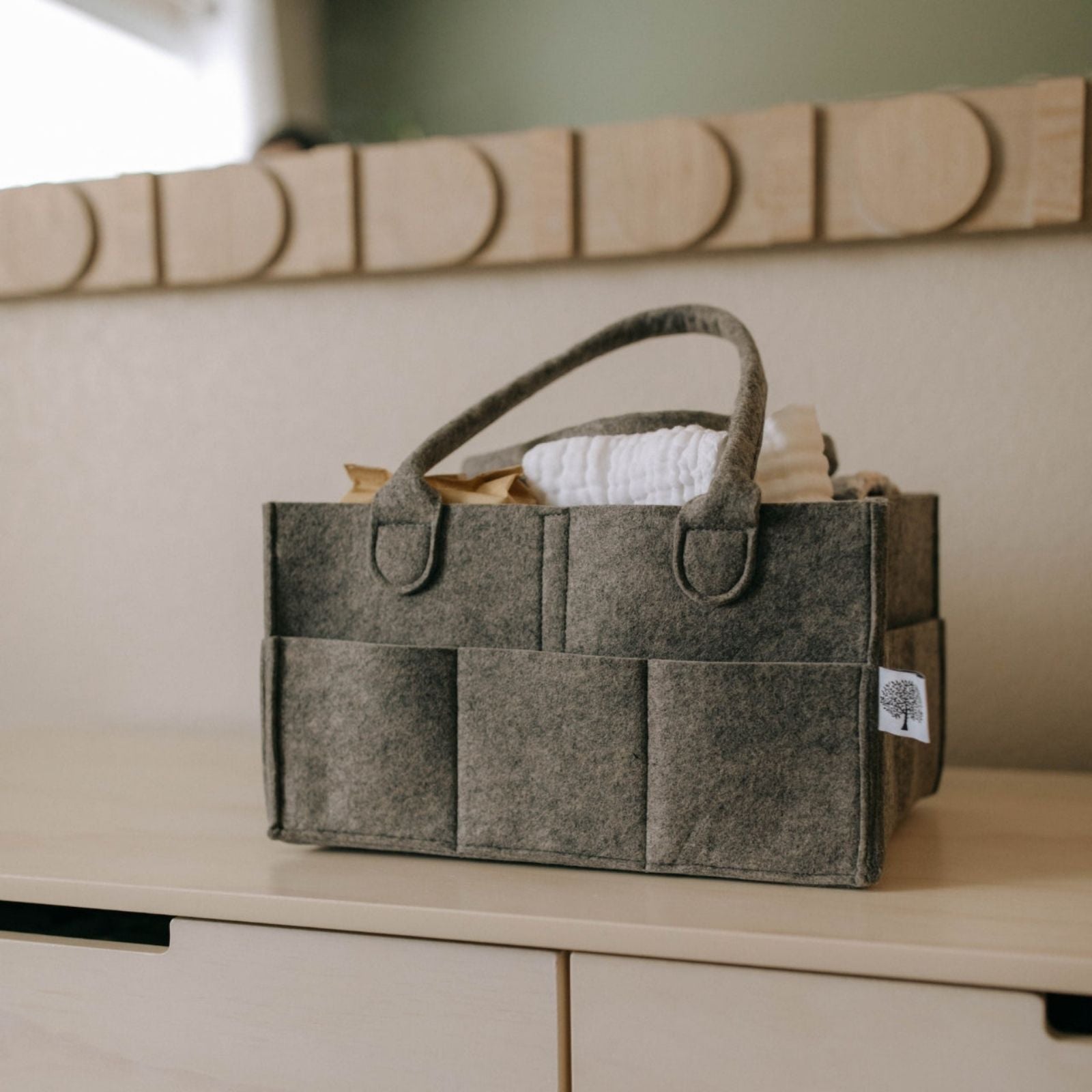 Felt Diaper Caddy Organizer | Portable Nursery Caddy Trusted by 14,000+ Moms