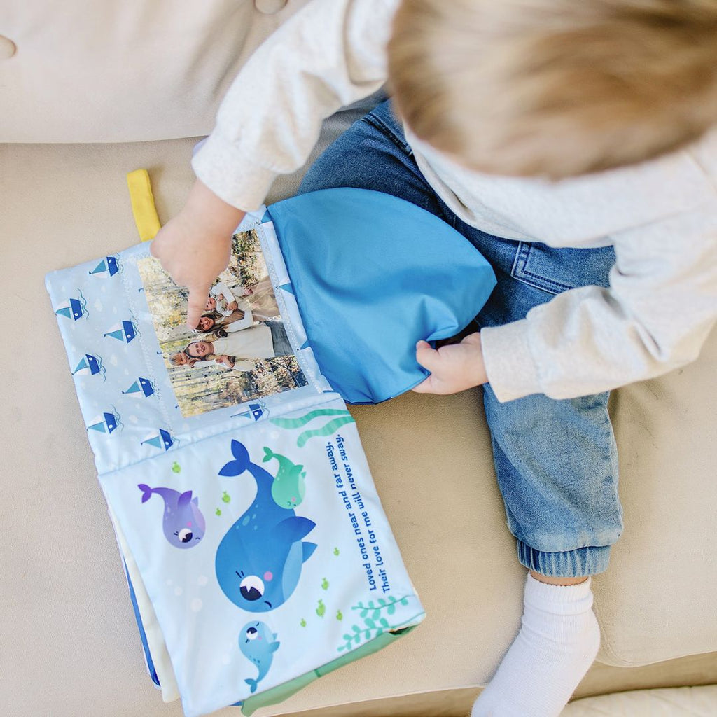 Peek-A-Photo 'I Love You!' | Soft Personalized Baby Photo Cloth Book | Lift-the-Flap