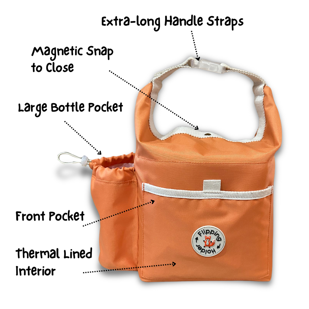 Insulated Baby Snack Tote with Bottle Pocket | Stroller Bag for On-the-Go Feeding