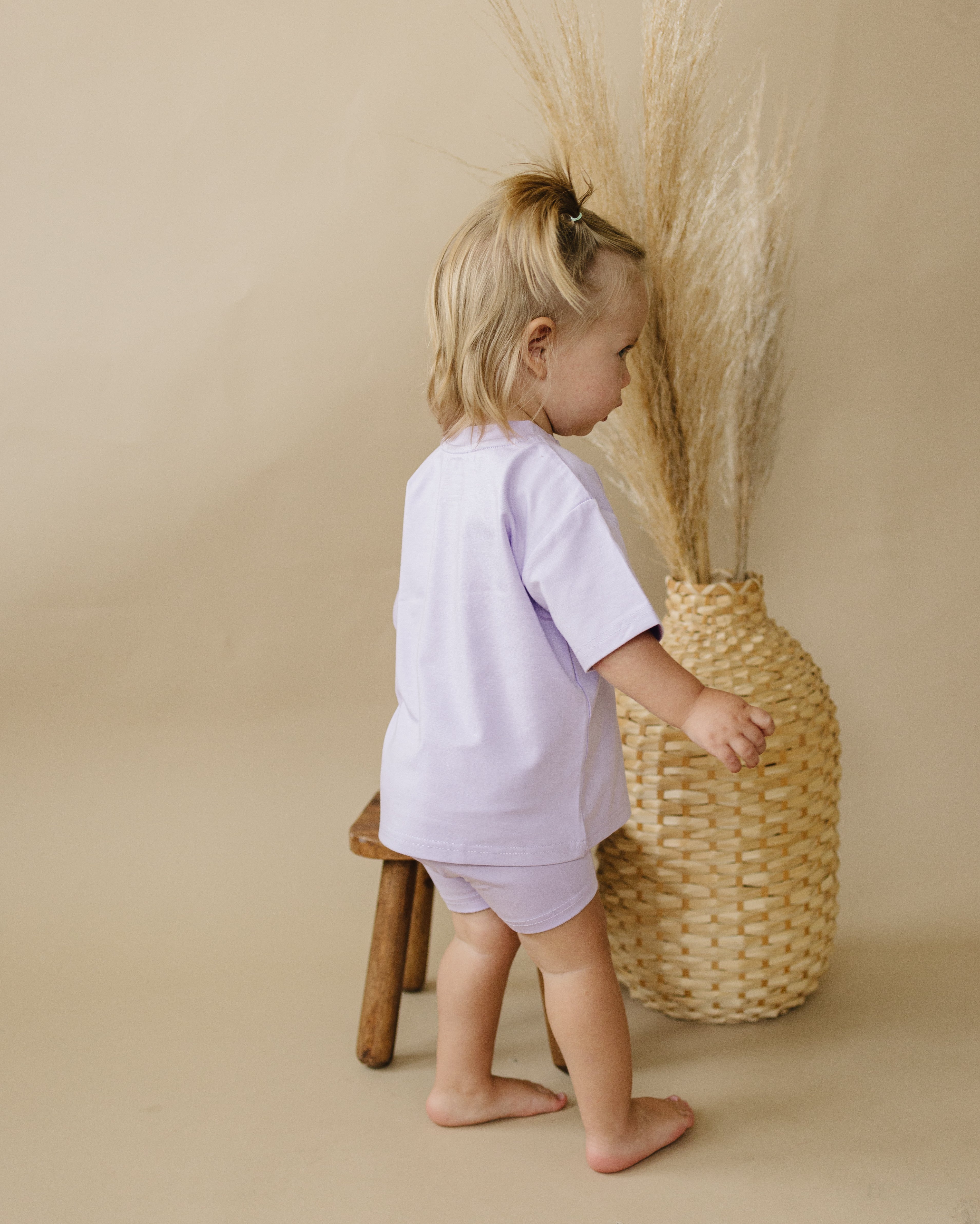 Soft Bamboo Baby Tee & Bike Shorts | Organic Baby Outfit for Sensitive Skin
