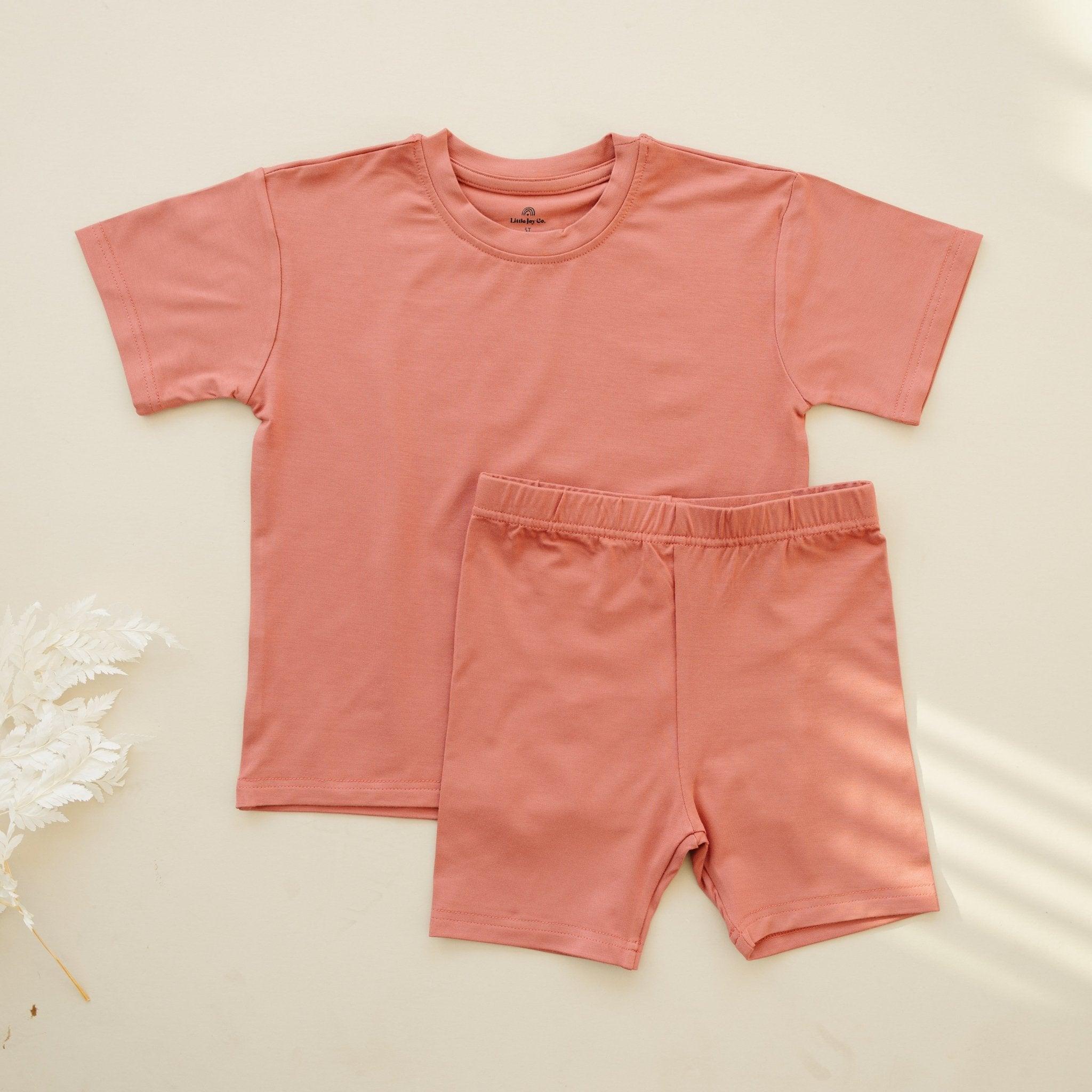Soft Bamboo Baby Tee & Bike Shorts | Organic Baby Outfit for Sensitive Skin
