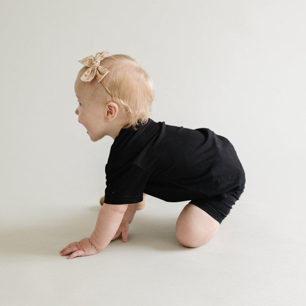 Soft Bamboo Baby Tee & Bike Shorts | Organic Baby Outfit for Sensitive Skin