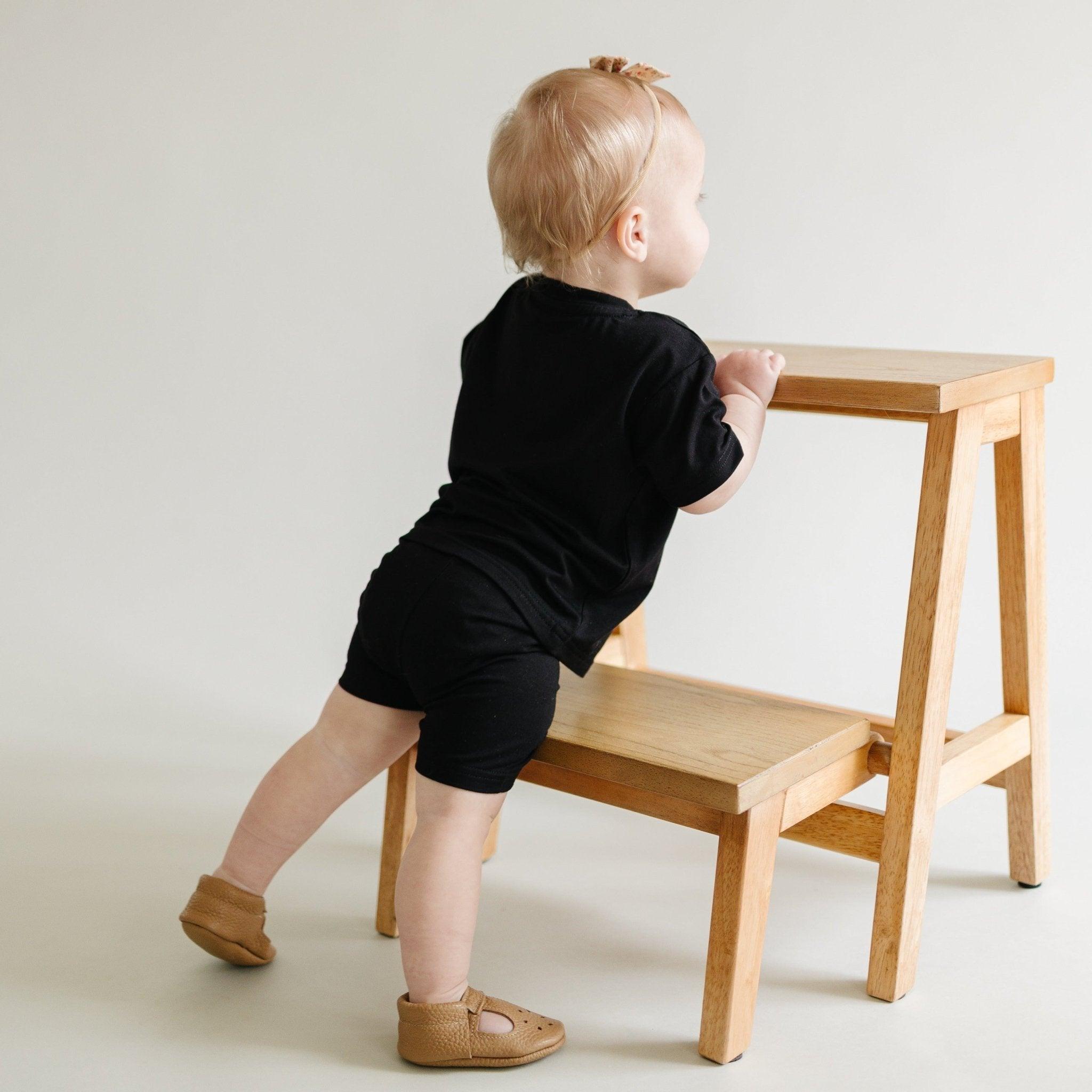 Soft Bamboo Baby Tee & Bike Shorts | Organic Baby Outfit for Sensitive Skin