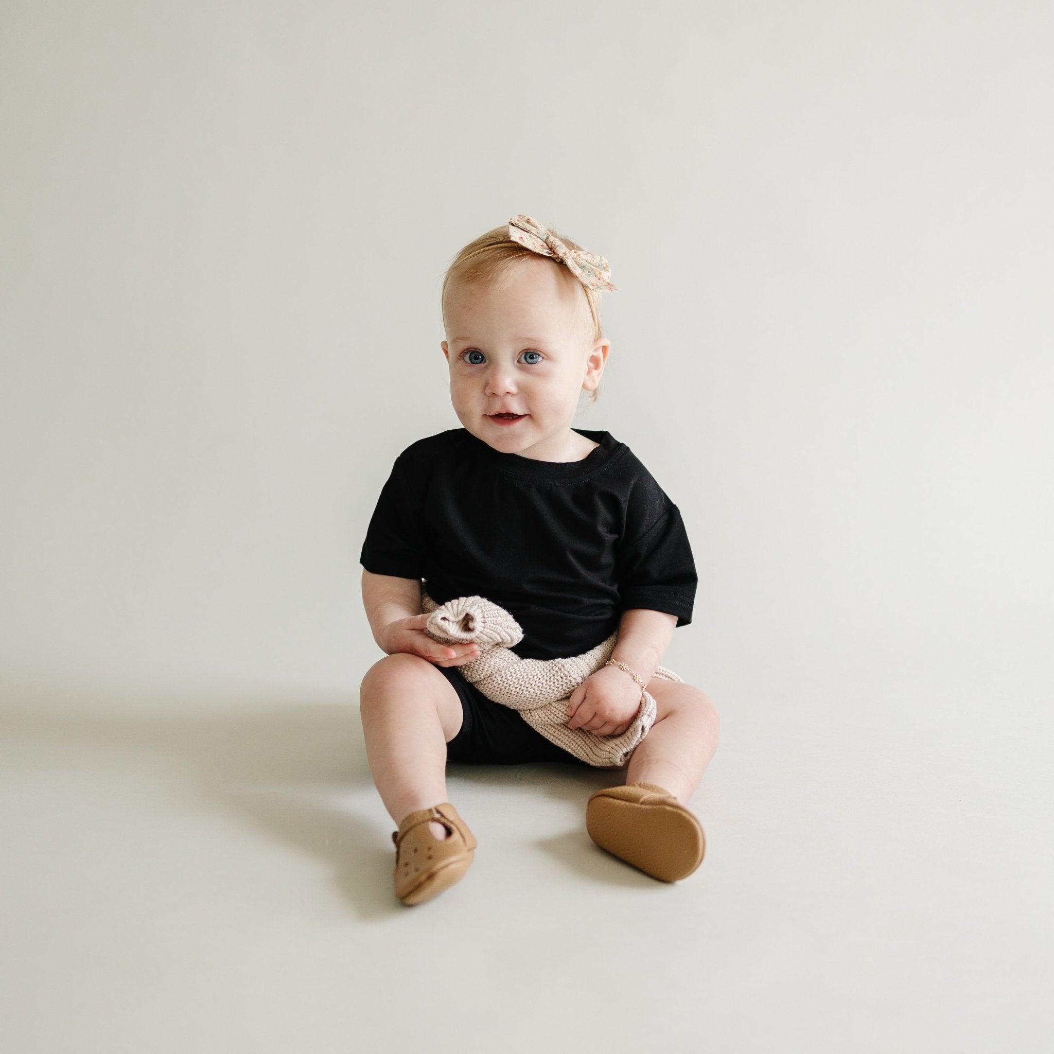 Soft Bamboo Baby Tee & Bike Shorts | Organic Baby Outfit for Sensitive Skin