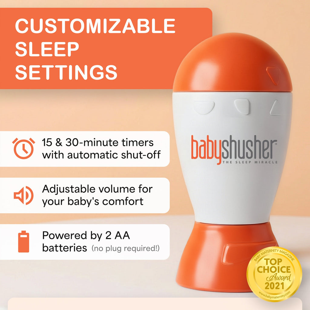 Baby Shusher Sound Machine | Newborn Sleep Aid with Real Human Shushing Sound
