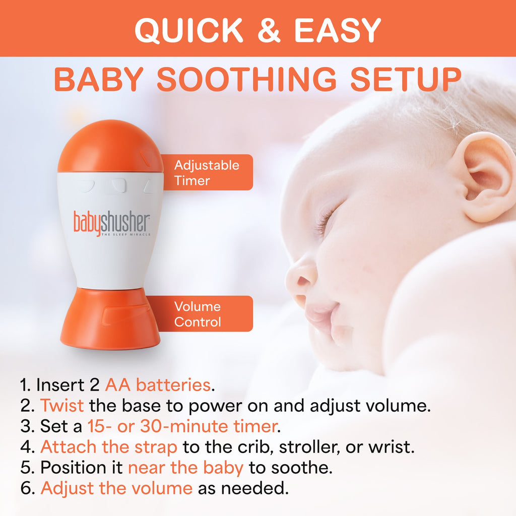 Baby Shusher Sound Machine | Newborn Sleep Aid with Real Human Shushing Sound