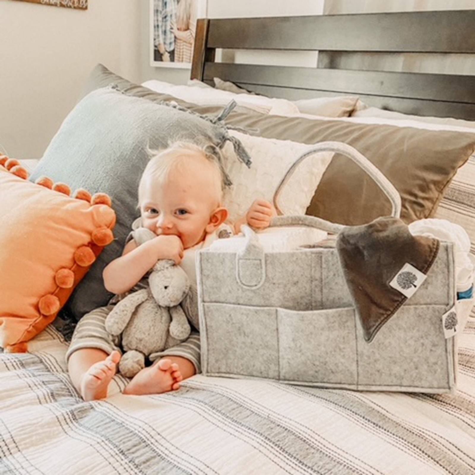 Felt Diaper Caddy Organizer | Portable Nursery Caddy Trusted by 14,000+ Moms