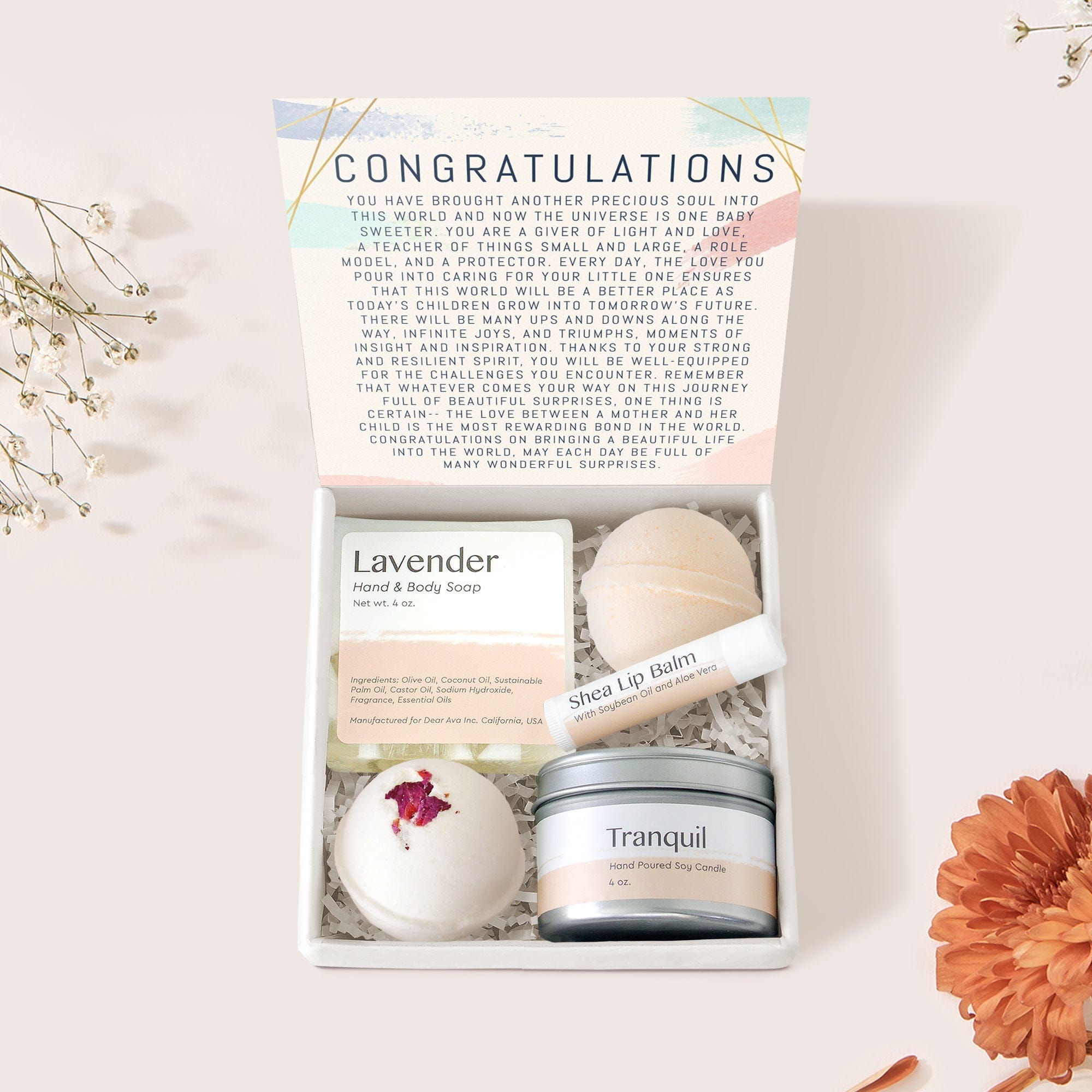 New Baby Pearl Necklace Gift Box Set | Keepsake Jewelry for New Moms