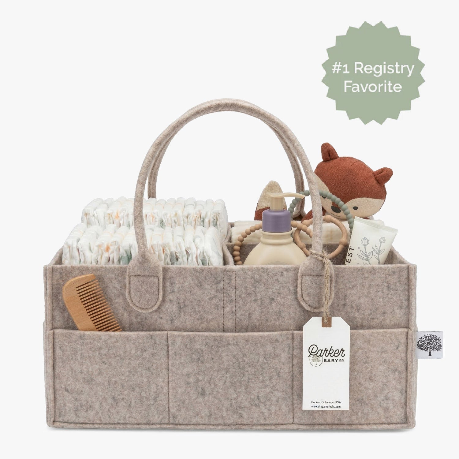 Felt Diaper Caddy Organizer | Portable Nursery Caddy Trusted by 14,000+ Moms