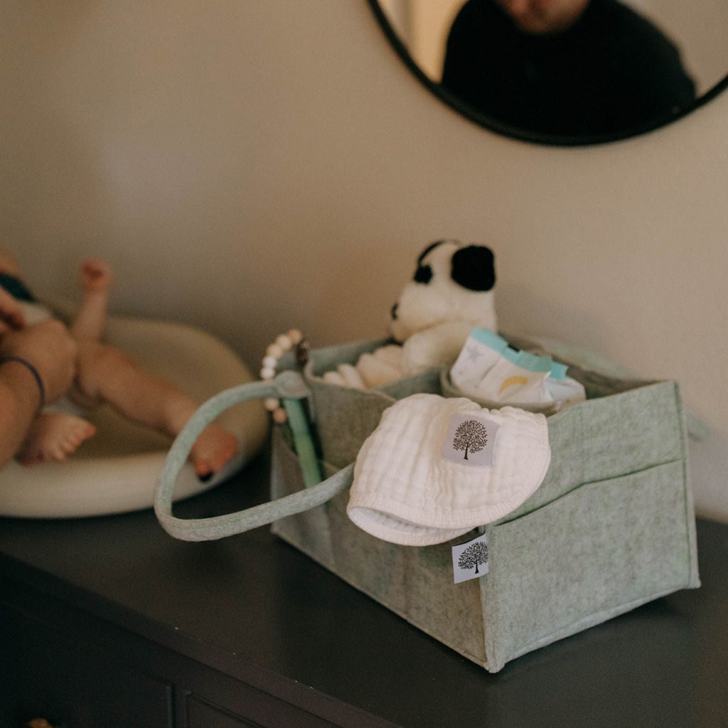 Felt Diaper Caddy Organizer | Portable Nursery Caddy Trusted by 14,000+ Moms