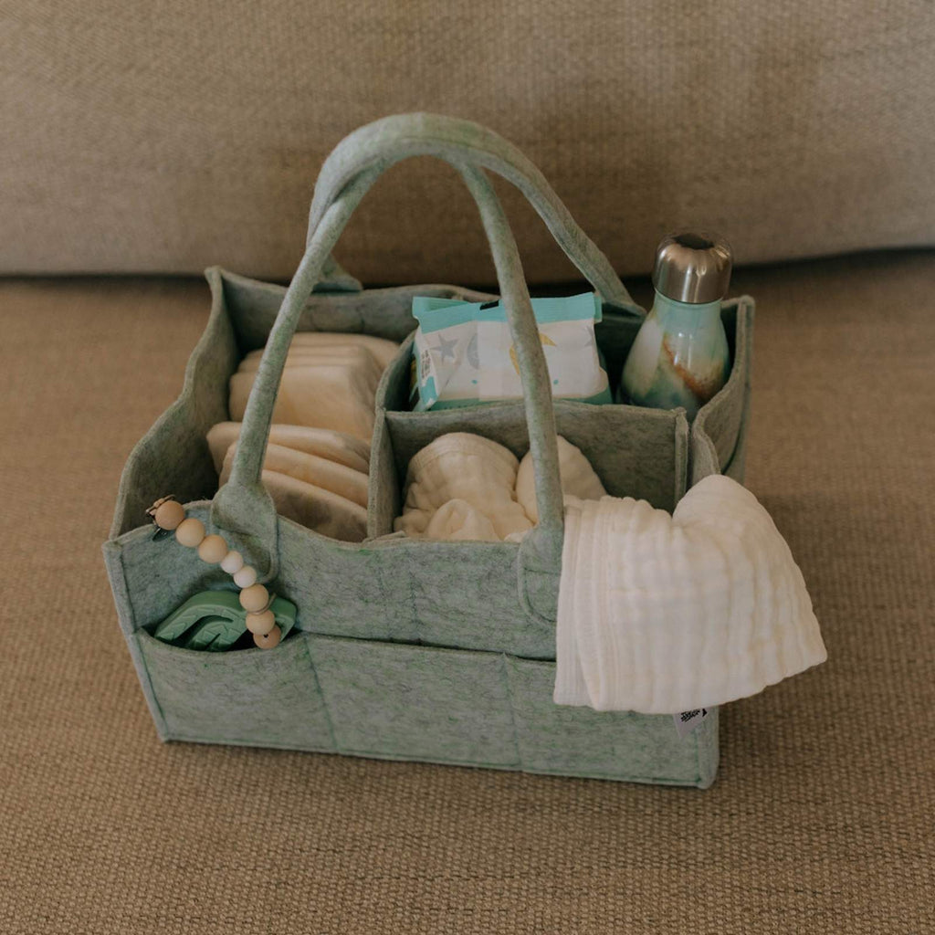 Felt Diaper Caddy Organizer | Portable Nursery Caddy Trusted by 14,000+ Moms