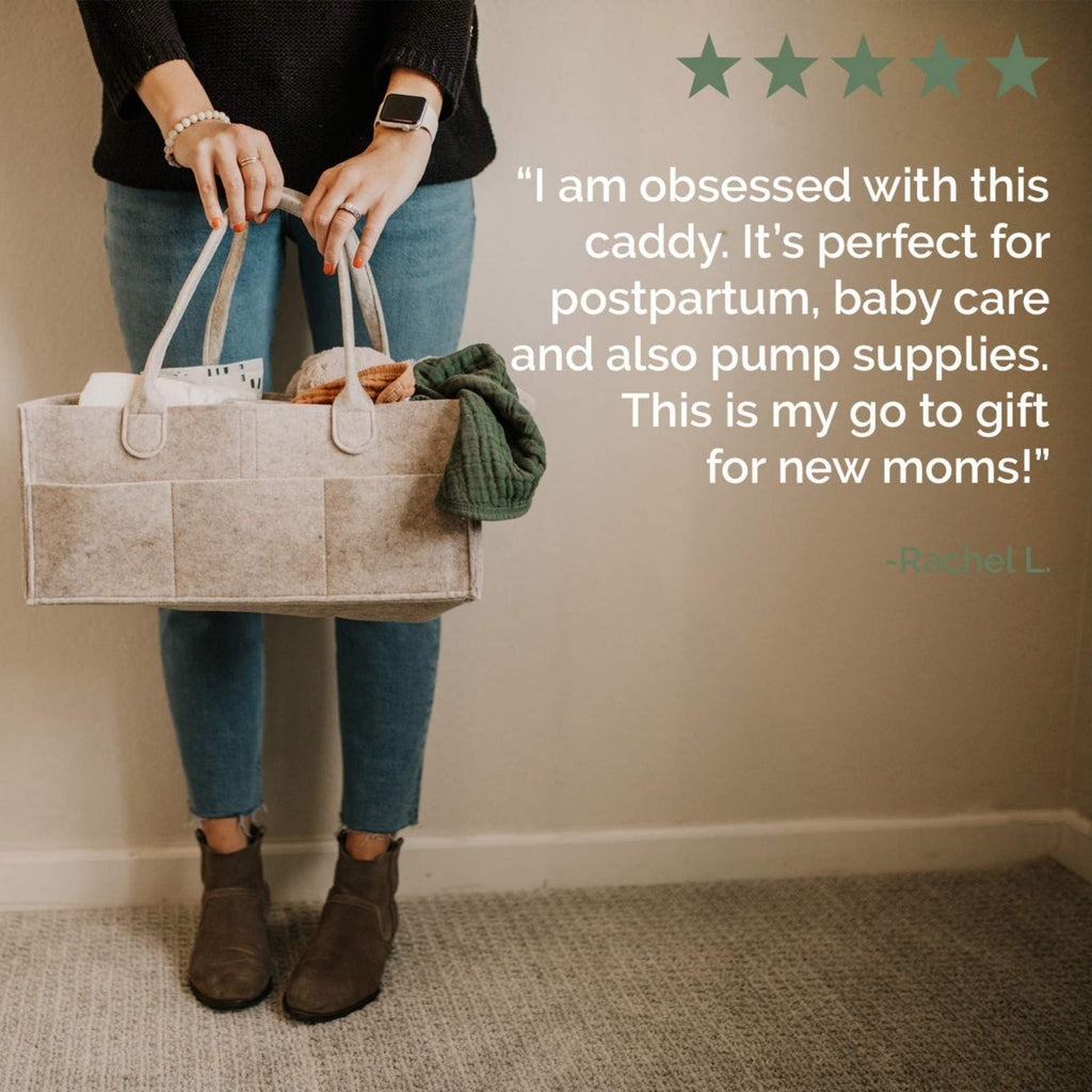 Felt Diaper Caddy Organizer | Portable Nursery Caddy Trusted by 14,000+ Moms