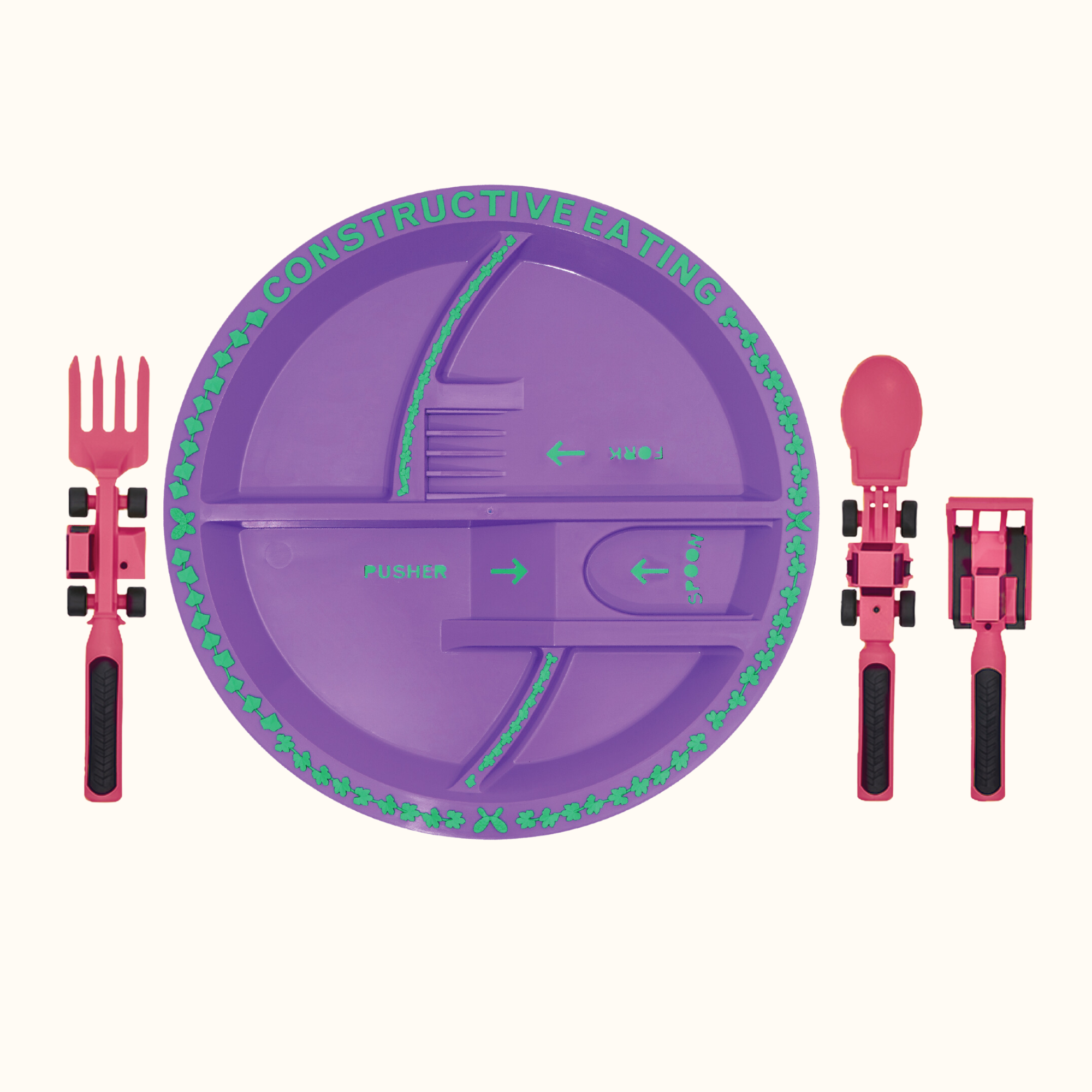 Baby Utensil & Plate Combo | Self-Feeding Set for Fine Motor Skills Development