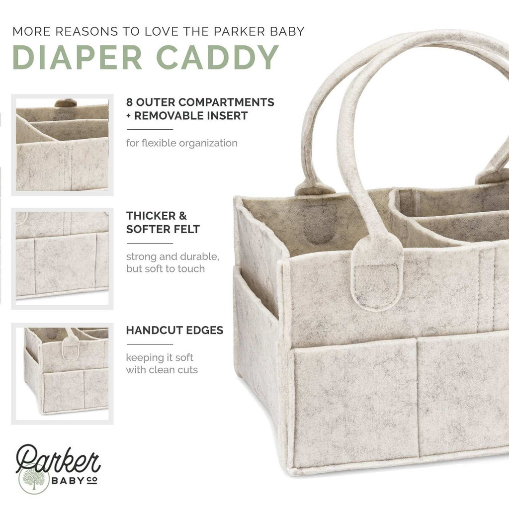 Felt Diaper Caddy Organizer | Portable Nursery Caddy Trusted by 14,000+ Moms
